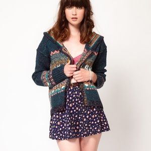 Free People Rainbow Bright Fairisle Cardigan